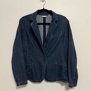 Make an Offer! New York & Company Denim Blazer - Dark Blue
